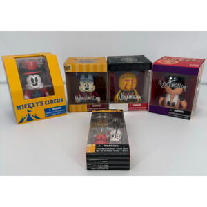 Disney Lot Of 4 Vinylmation 3" Figures + Jr Pluto Keychain